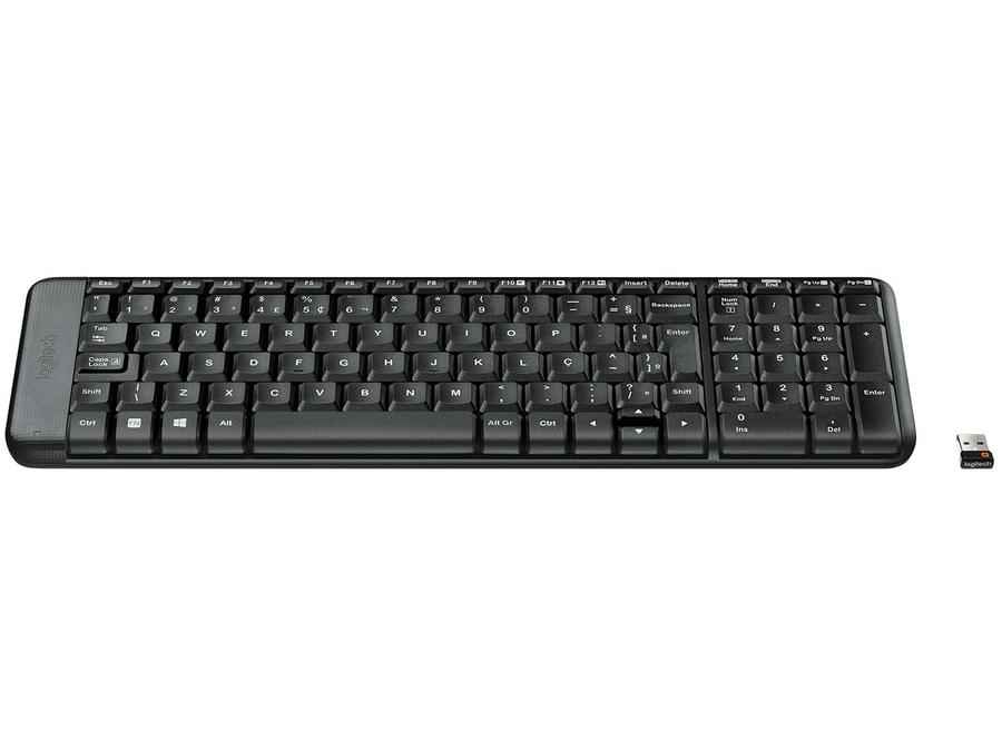 Teclado sem Fio Logitech ABNT2 Preto K230 -