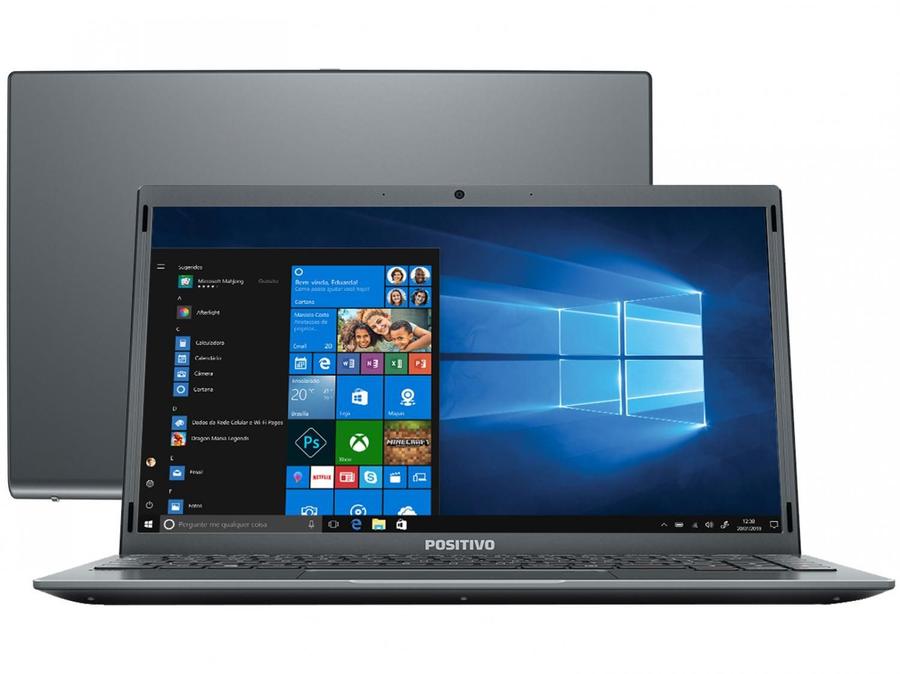 Notebook Positivo Motion Gray Q4128C-S Intel Atom - 4GB 128GB eMMC 14,1" LED Windows 10