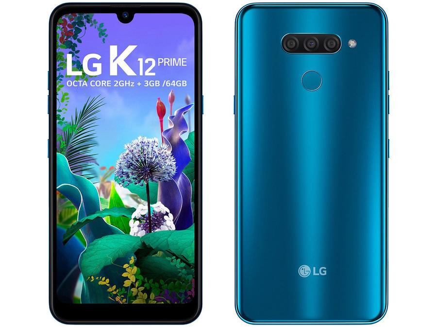 Smartphone LG K12 Prime 64GB Azul 4G Octa Core - 3GB RAM Tela 6,26" Câm. Dupla + Câm. Selfie 13MP