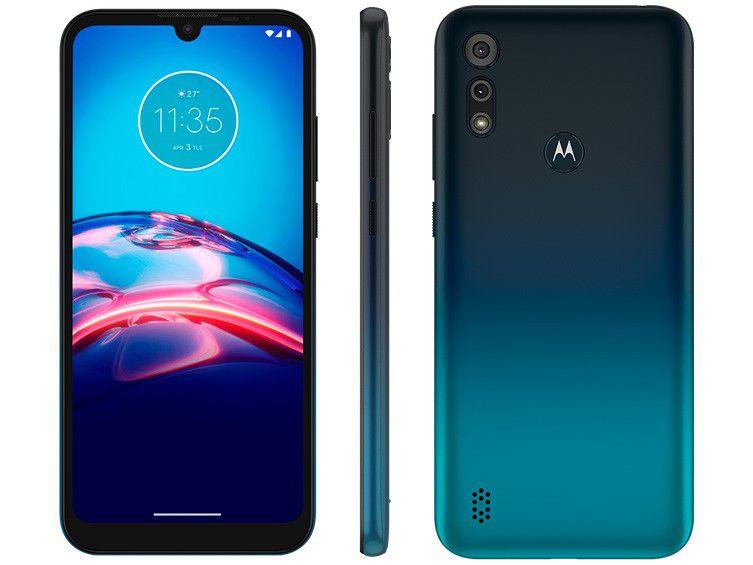 Smartphone Motorola E6S 32GB Azul Navy Octa-Core - 2GB RAM Tela 6,1" Câm. Dupla + Selfie 5MP