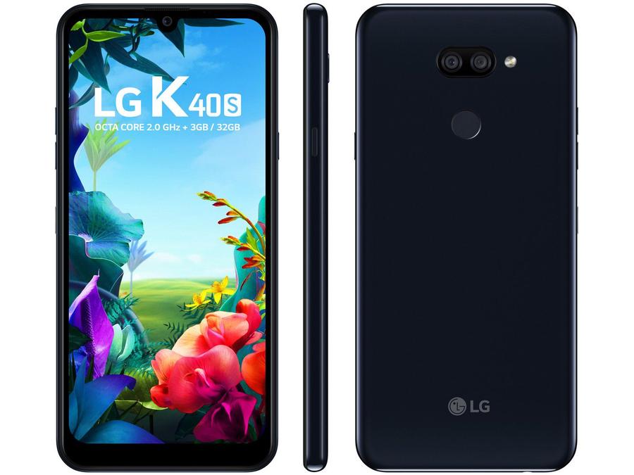 Smartphone LG K40S 32GB Preto 4G Octa-Core 3GB RAM - Tela 6,1" Câm. Dupla + Selfie 13MP Dual Chip