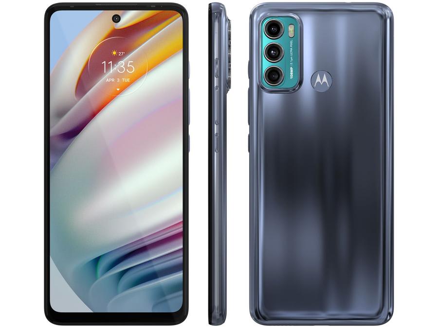 Smartphone Motorola Moto G60 128GB Azul 4G - 6GB RAM Tela 6,8" Câm. Tripla + Selfie 32MP