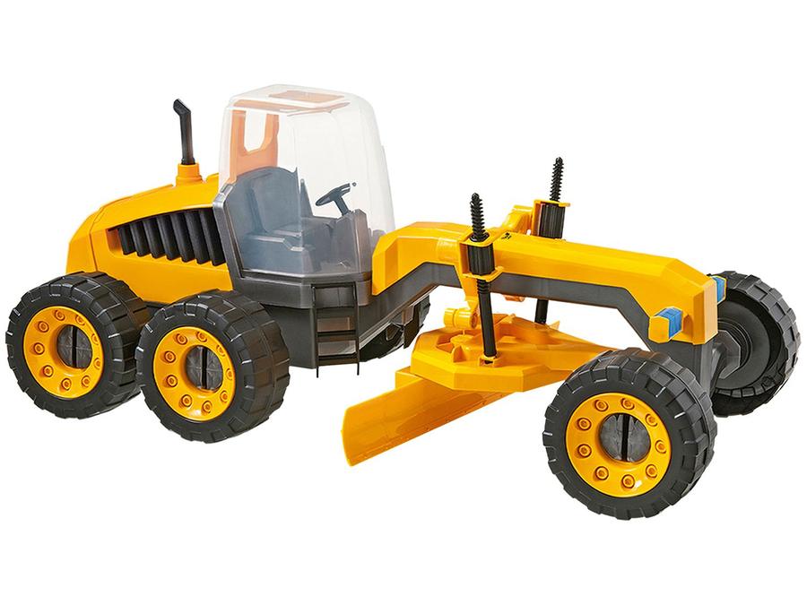 Trator Construction Machines Plainer - Usual Brinquedos 306 com Acessórios