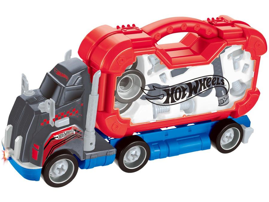 Caminhão de Brinquedo Hot Wheels Roda Livre Fun - 20 Peças com Acessórios