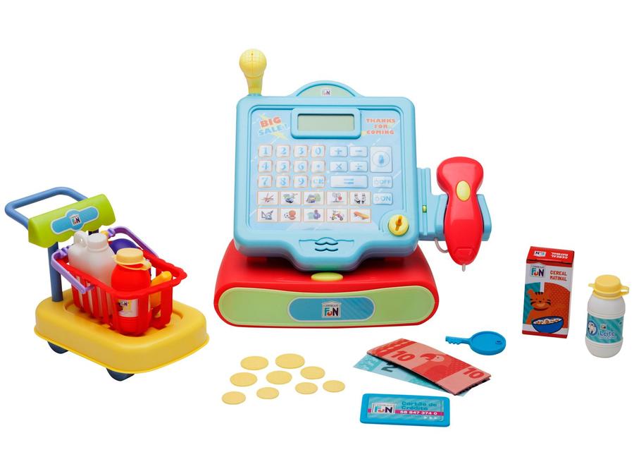 Caixa Registradora Infantil Criative Fun - Super Caixa Registradora Multikids 11 Peças