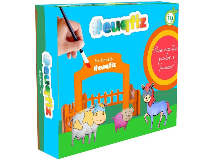 Kit de Pintura #euqfiz Mini Fazendinha - com Acessórios i9 Brinquedos