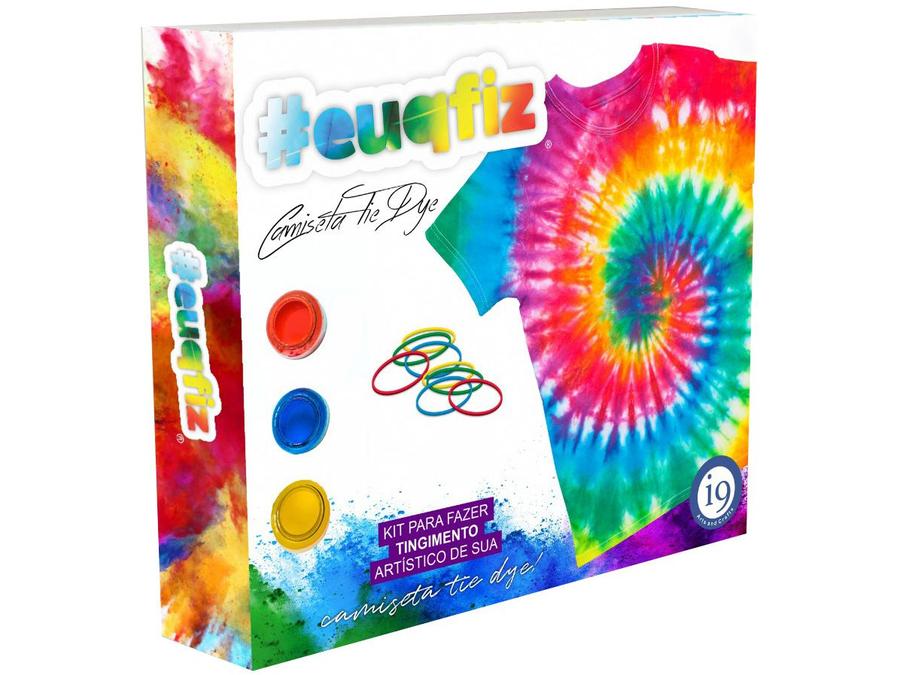 Kit Tie Dye com Camiseta #euquefiz - i9 Brinquedos