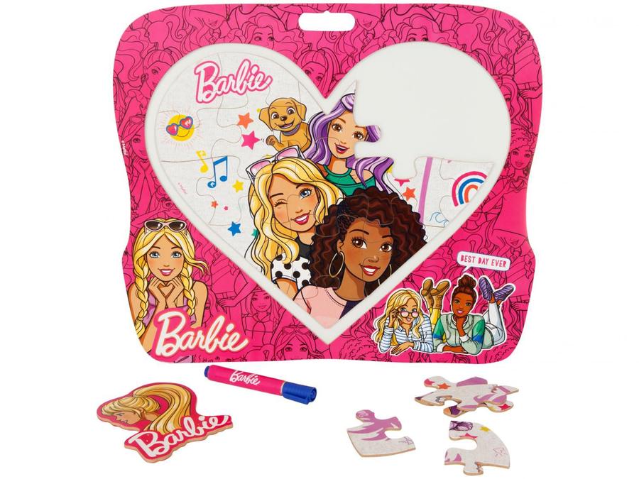 Lousa Branca Infantil Barbie Divertida - Fun