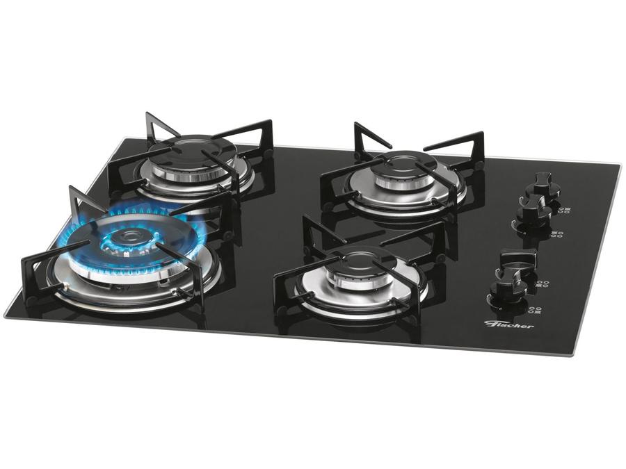 Cooktop 4 Bocas Fischer à Gás Tripla-Chama - Acendimento Superautomático