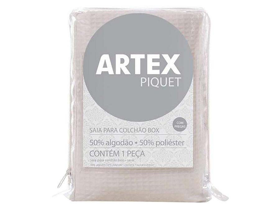 Saia para Cama Box Casal Premium Piquet - 140x190cm - Artex