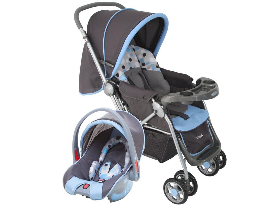 Carrinho de Bebê com Bebê Conforto Cosco - 0 a 15kg