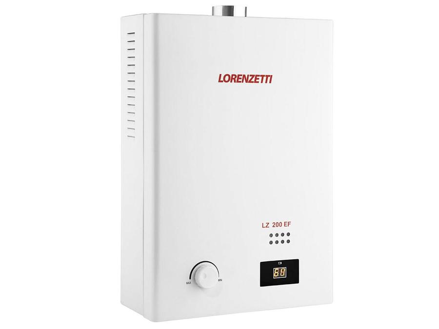 Aquecedor de Água à Gás Lorenzetti - LZ 200EF GLP Visor Digital Vazão 20,0 l/min