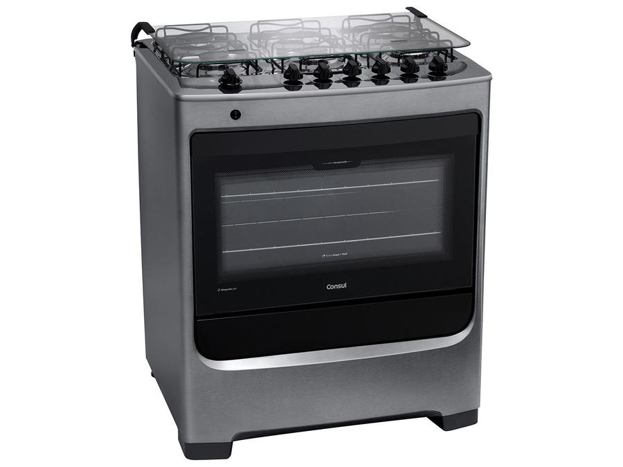 Fogão 6 Bocas Consul Inox Acendimento Automático - CFS6 NAR
