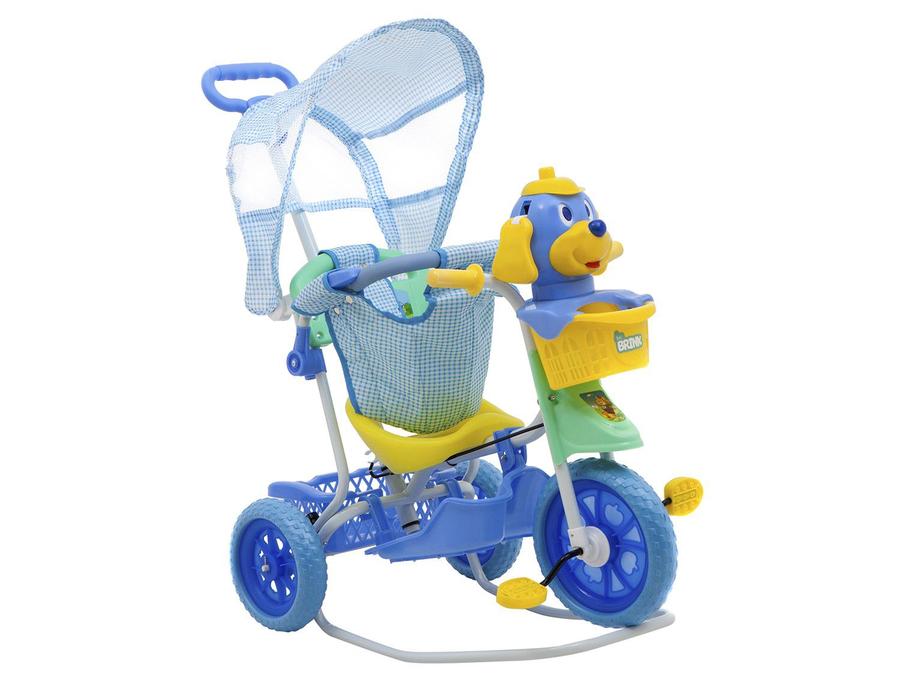 Triciclo Infantil Bel Brink com Empurrador - Gangorra Cabeça de Cachorro