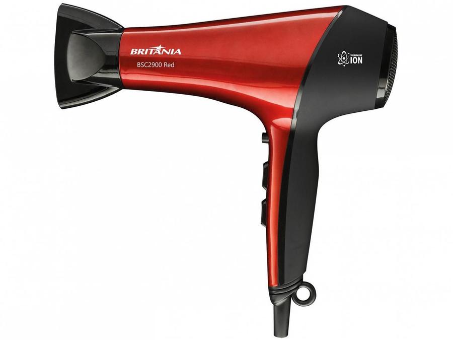 Secador de Cabelo Britânia BSC2900 Red Turmalina - com Íons 1900W 2 Velocidades