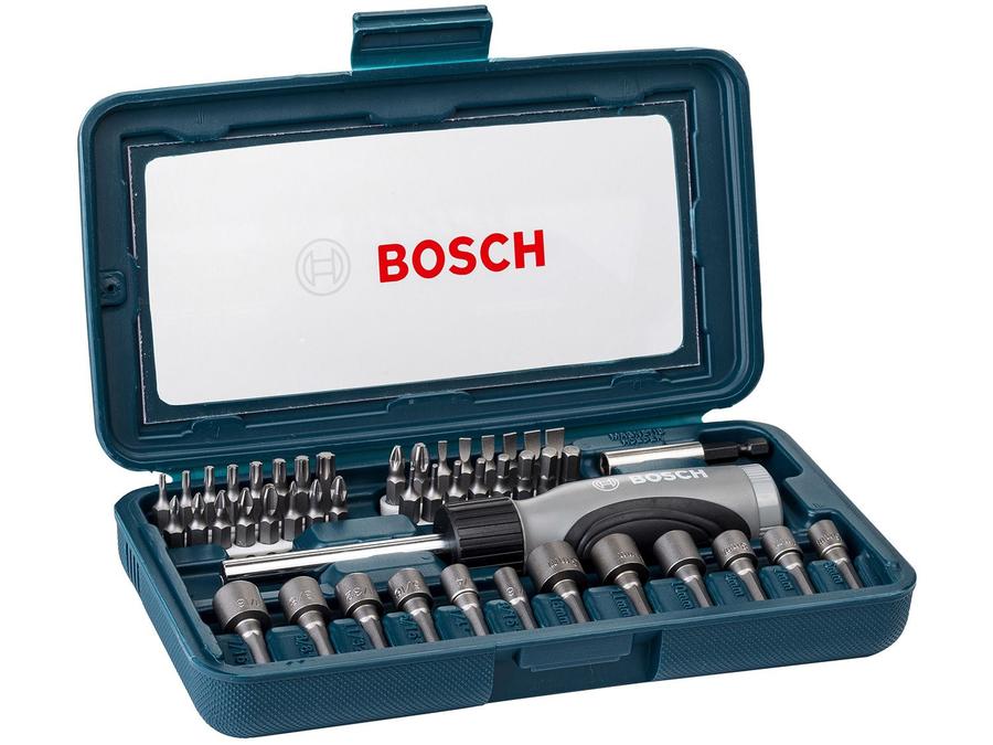 Jogo de Bits Bosch 1/4" 2607017399 - 46 Peças