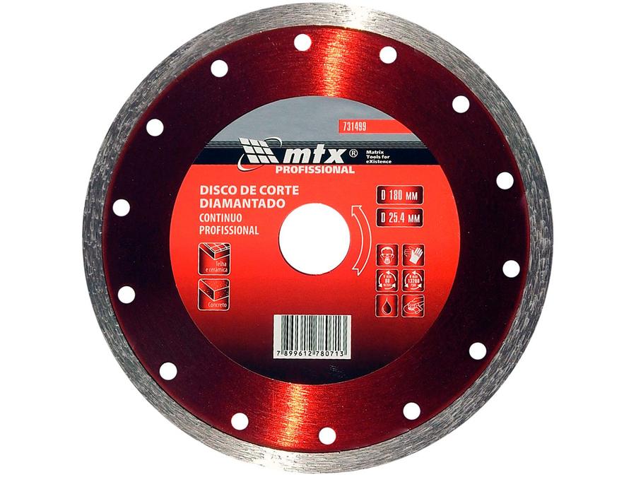 Disco de Corte Diamantado 180x25,4mm MTX - 731499
