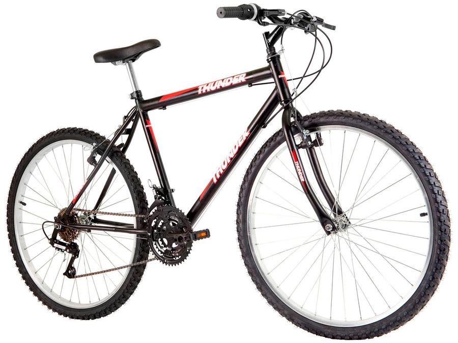 Bicicleta Track & Bikes Thunder 18V Aro 26 - 18 Marchas Quadro de Aço Freio V-Brake