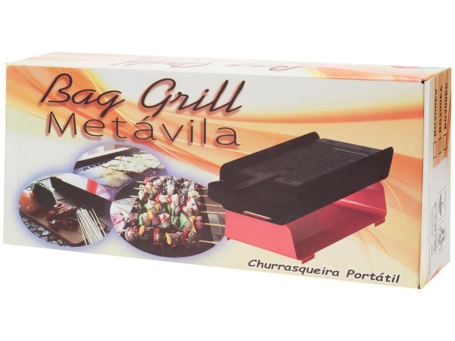 Churrasqueira à Carvão Portátil Metávila - Bag Grill BG200EV com Grelha