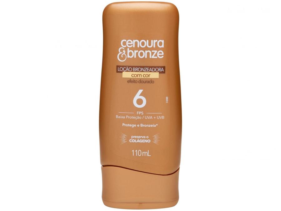Loção Bronzeadora Cenoura & Bronze Efeito Dourado - FPS 6 110ml