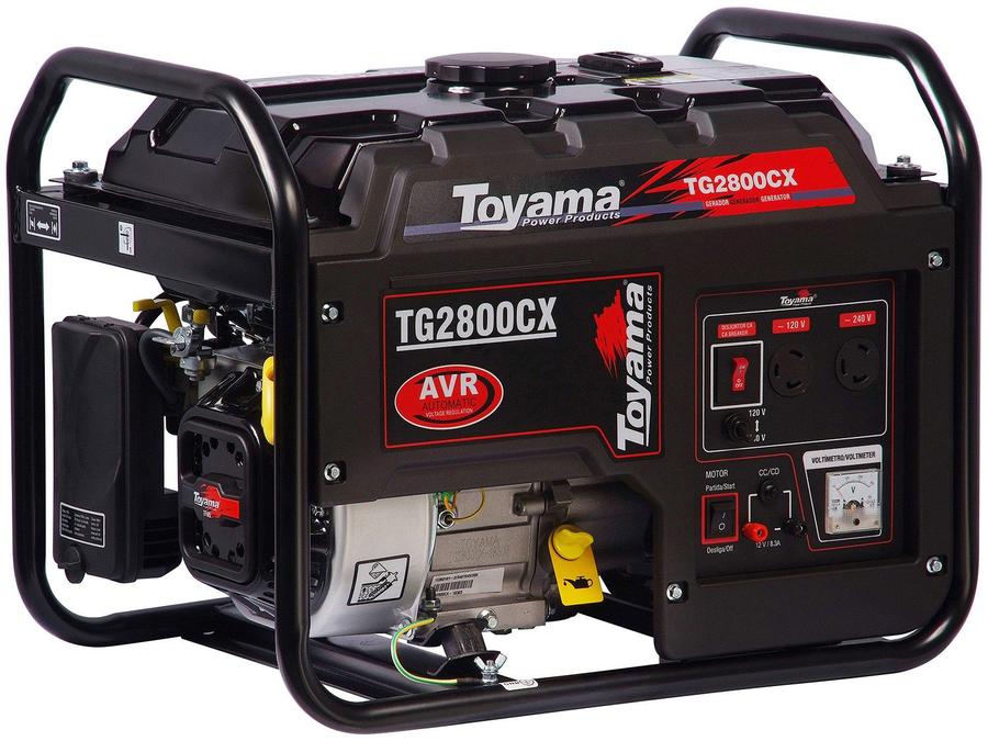 Gerador de Energia a Gasolina Toyama 4T - Partida Manual 2,5KVA TG2800CX