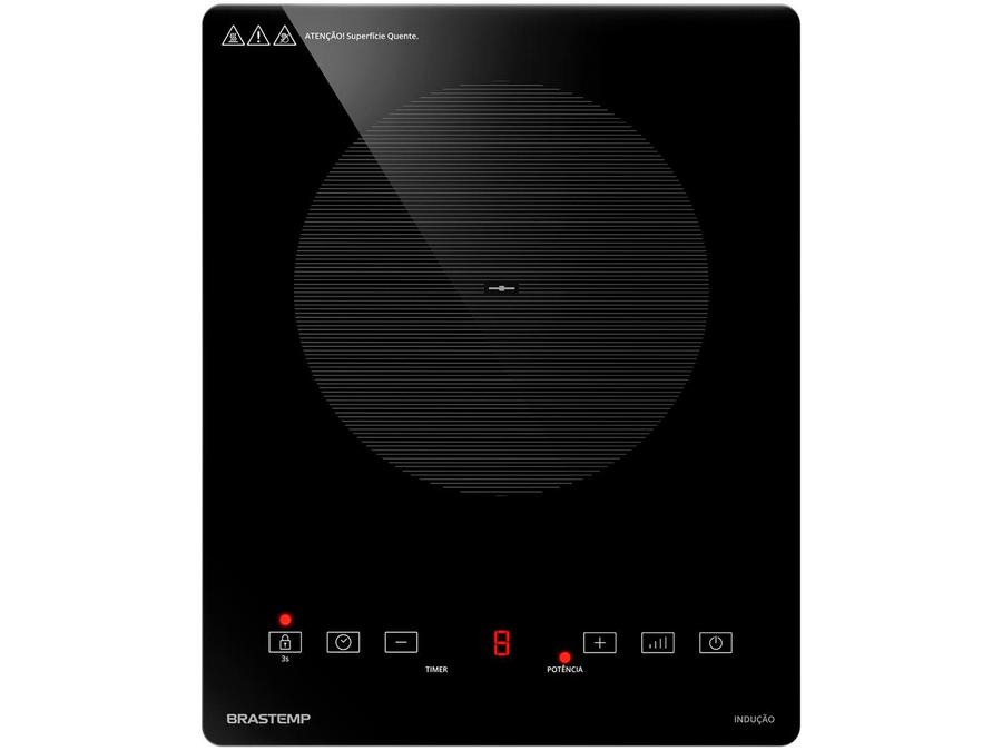 Cooktop 1 Boca Indução Brastemp Vitrocerâmico - Portátil Touch com Timer Preto BDJ30BEBNA