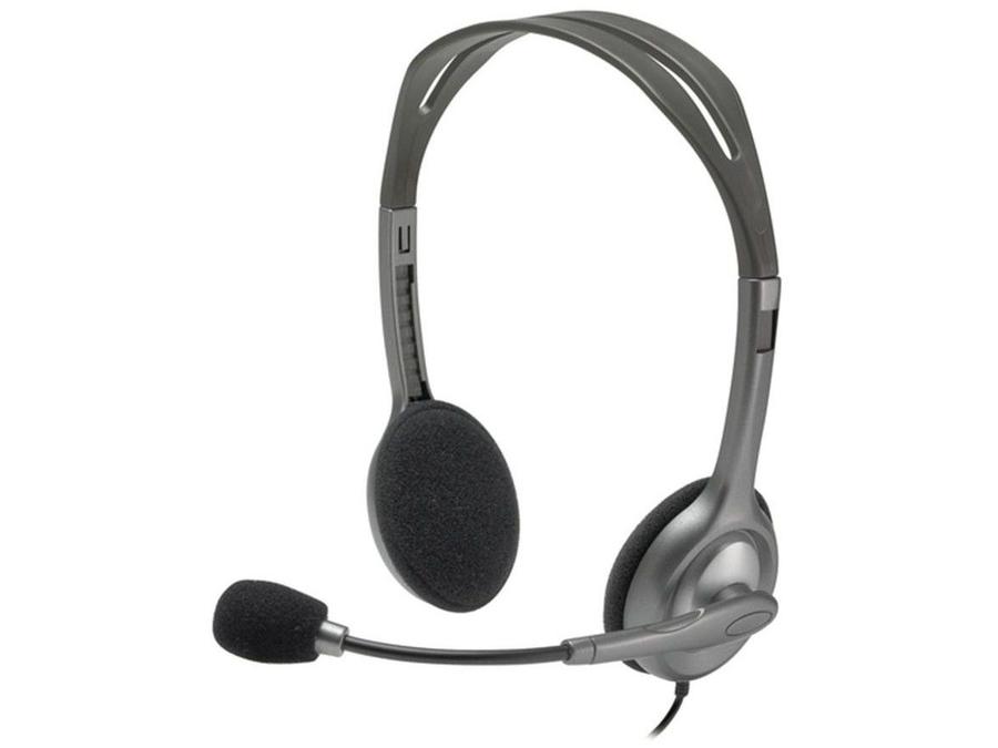 Headset Logitech H111 Cinza -