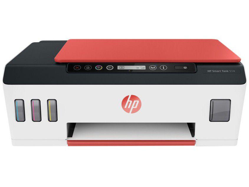 Impressora Multifuncional HP Smart Tank 514 - Tanque de Tinta Colorida Wi-Fi USB