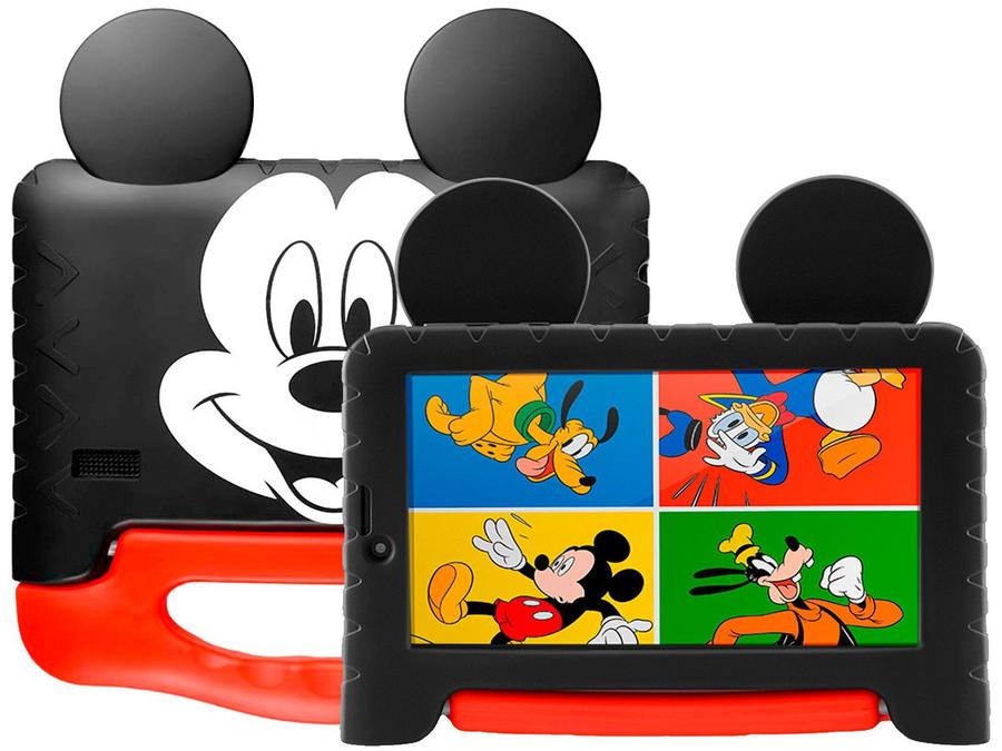 Tablet Infantil Multilaser Mickey Plus com Capa - 16GB 7" Wi-Fi Android 8.1 Quad Core Câm. 2MP