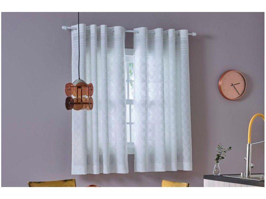 Cortina Santista Branco Toscana Frida - 140x260cm