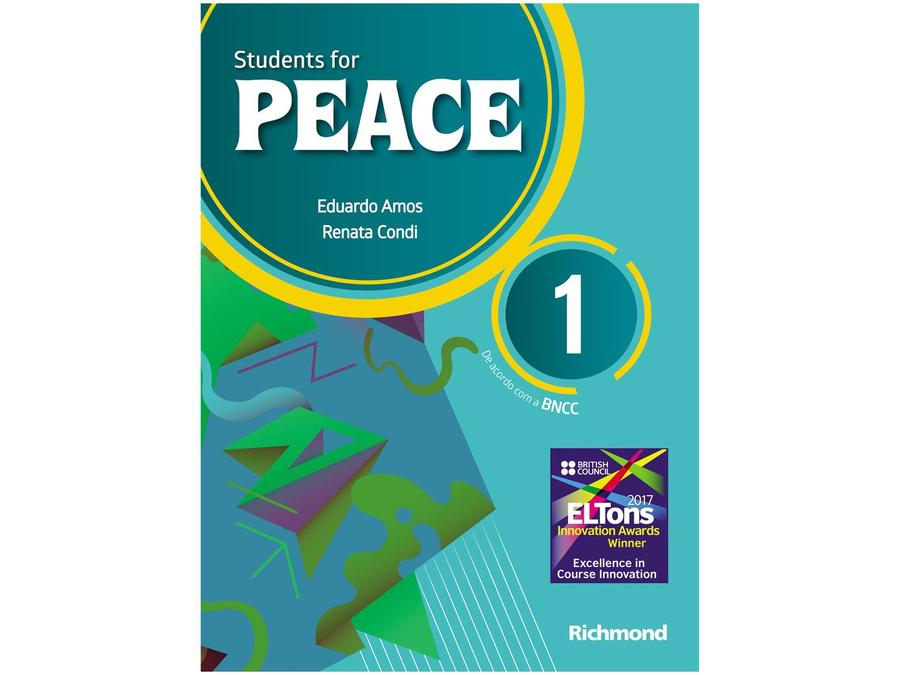Livro Students for Peace 1 Inglês 6º Ano - Eduardo Amos e Renata Condi