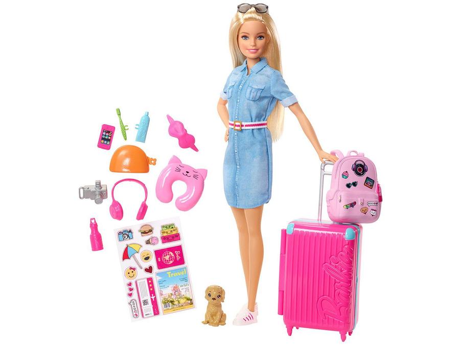 Boneca Barbie Viajeira Explorar e Descobrir - com Acessórios Mattel