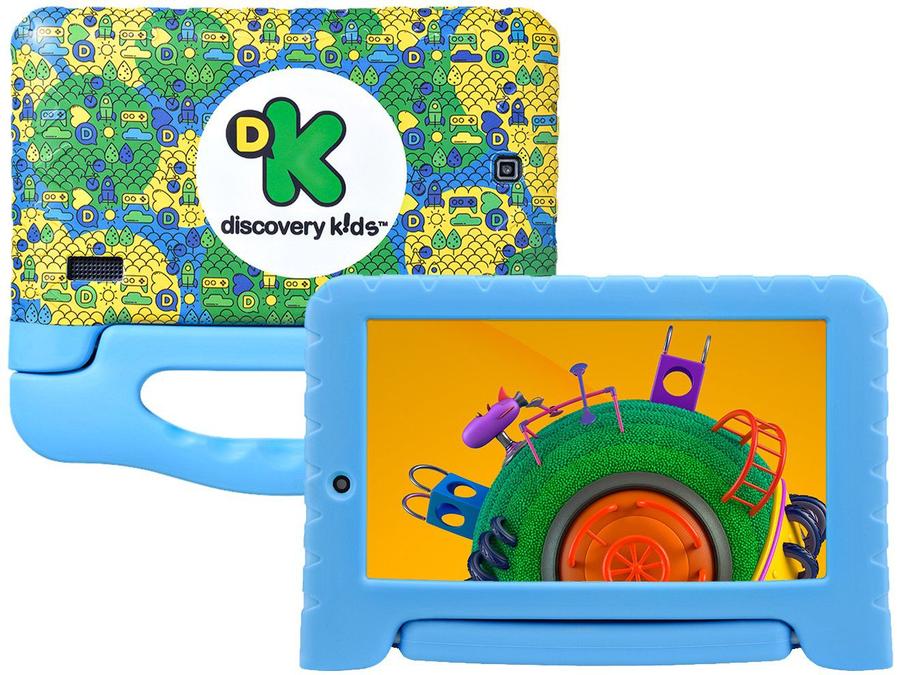 Tablet Infantil Multilaser Discovery Kids com Capa - 7" Wi-Fi 16GB Android 8.1 Quad-Core Câm. Integrada
