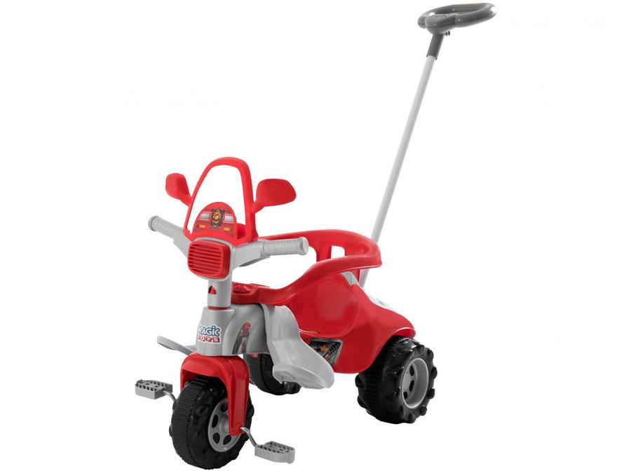 Triciclo Infantil Bombeiro Tico Tico Zoom - com Empurrador Magic Toys