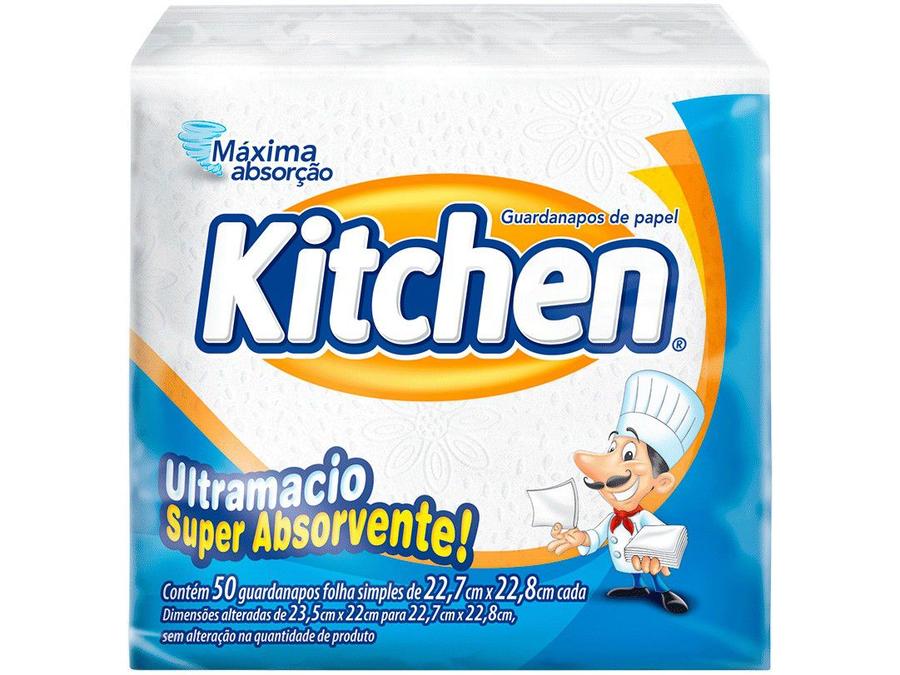 Guardanapo Folha Simples Kitchen - 50 Unidades