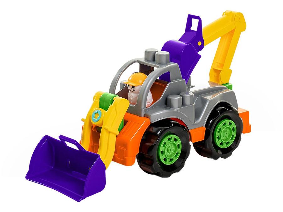Trator de Brinquedo Rodadinhos Blocks Trator - Roda Livre Ta Te Ti