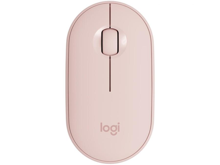 Mouse sem Fio Logitech Laser 1000DPI 3 Botões - Pebble M350 Rose