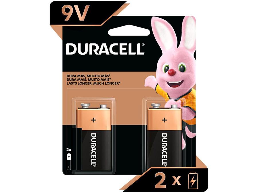 Bateria Alcalina Duracell 9V - 2 Unidades