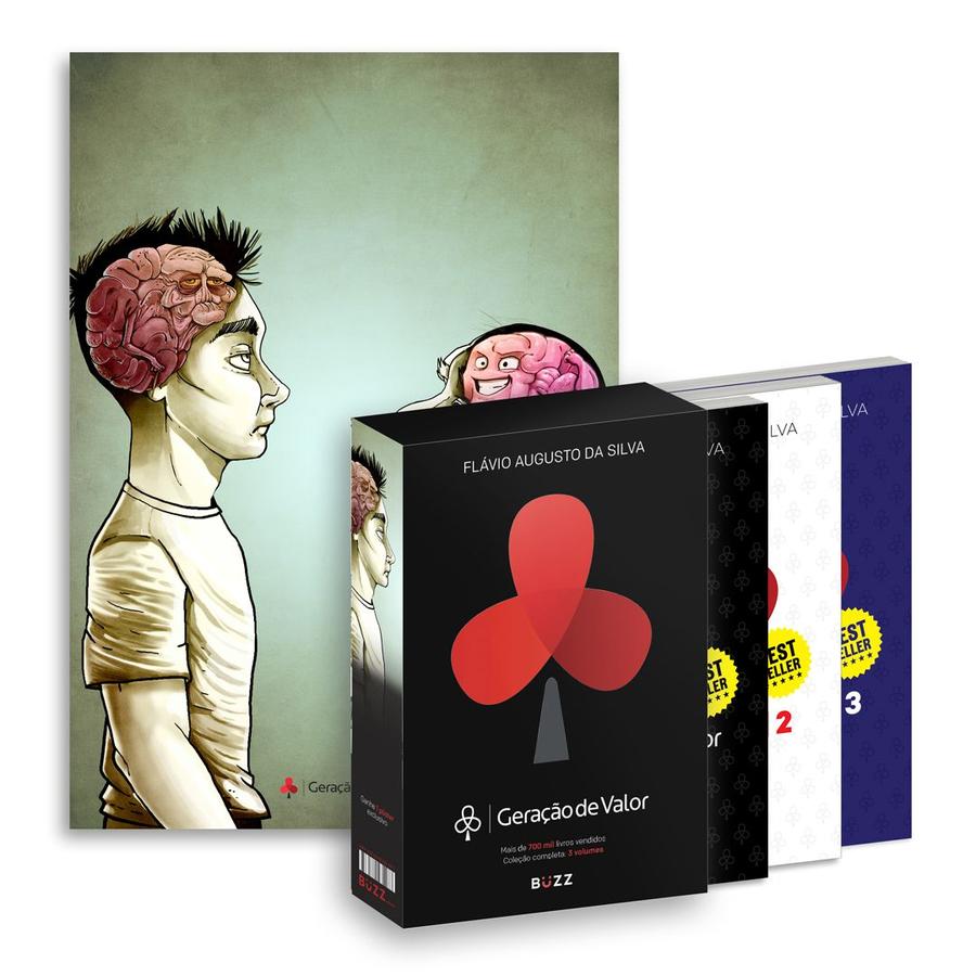 BOX GERAÇÃO DE VALOR - CÉREBRO - (volumes 1, 2, 3 + pôster exclusivo cérebro)