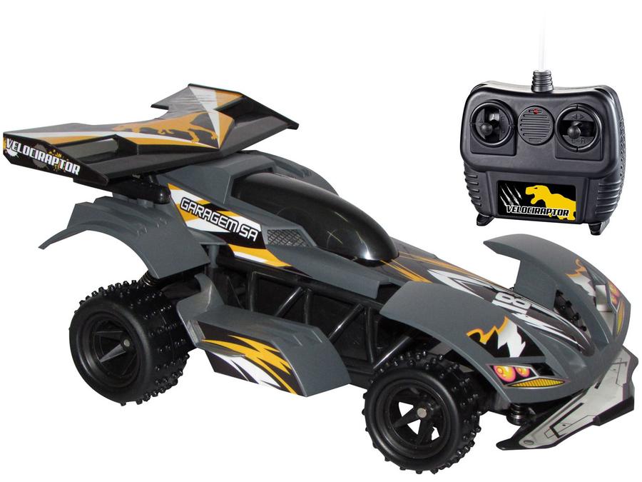Carrinho de Controle Remoto Garagem SA - Velociraptor 7 Funções Candide Preto
