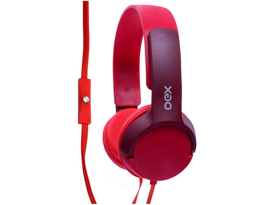 Headphone Infantil OEX Kids HP303 Teen - com Microfone Vermelho