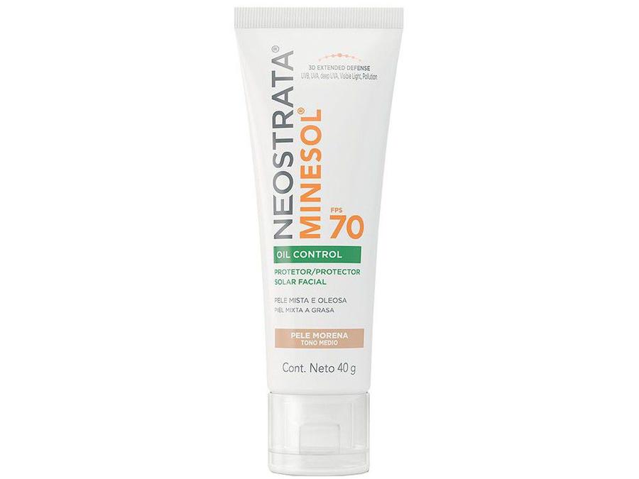 Protetor Solar Facial Neostrata FPS 70 Pele Morena - Oil Control Minesol 40g