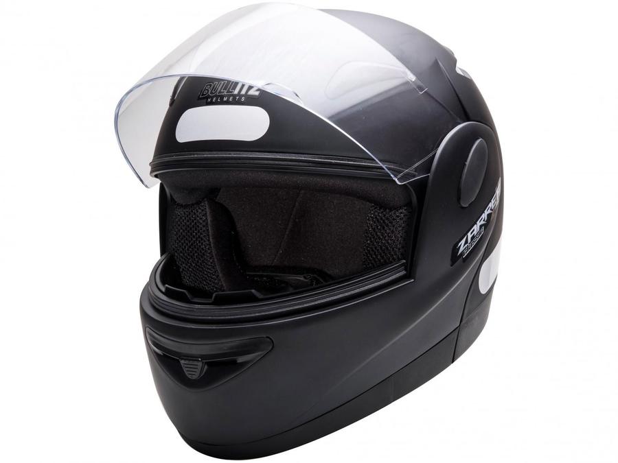 Capacete de Moto Articulado Taurus Zarref - V4 CLASSIC Preto Fosco Tamanho 60