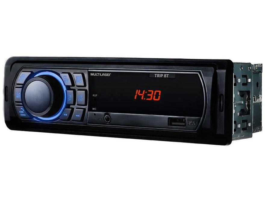 Som Automotivo Multilaser MP3 Player - Rádio FM Bluetooth USB Auxiliar Trip BT P3344