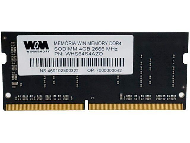 Memória RAM para Notebook 4GB DDR4 - WIN MEMORY WHS64S4AZD 2666Mhz