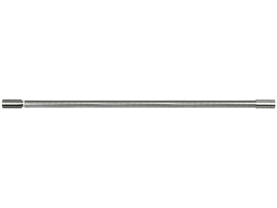 Varão de Cortina Extensível 1,60m a 3m 25/28mm - Evolux Ponteira Cilíndrica Cromado