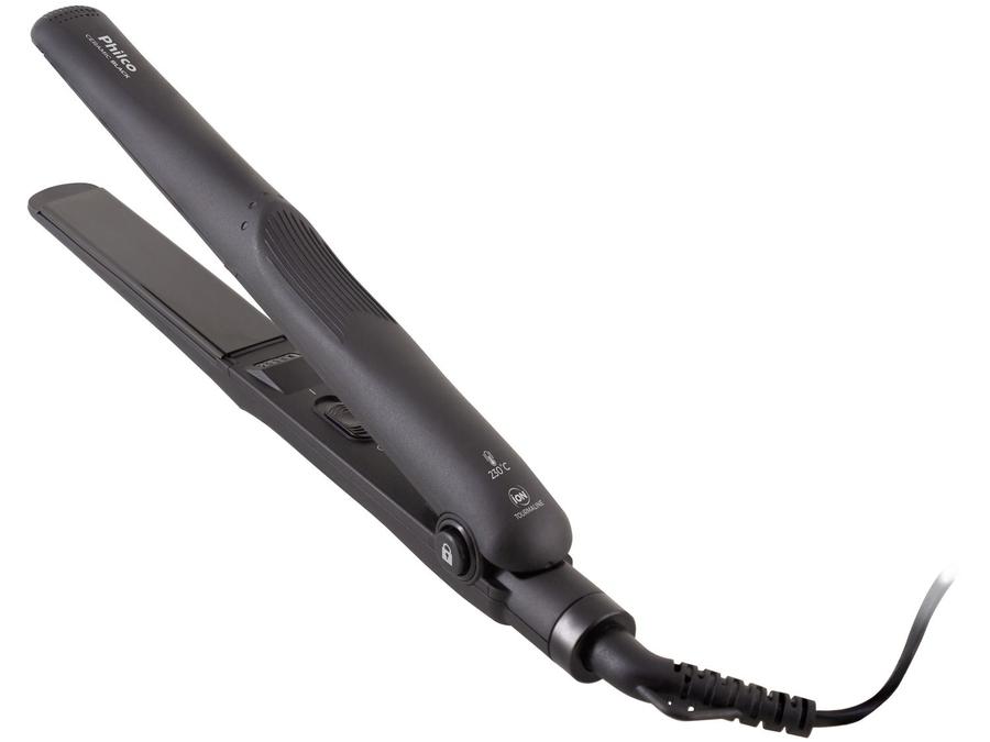 Chapinha/Prancha de Cabelo Philco Ceramic Black - PPR08 Cerâmica com Íons Turmalina 230°C