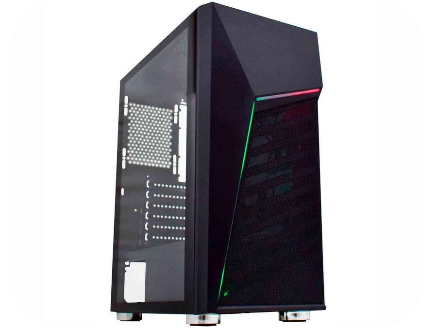 Gabinete Gamer K-Mex Strife II CG-01C1 - RGB ATX 7 FANs Preto