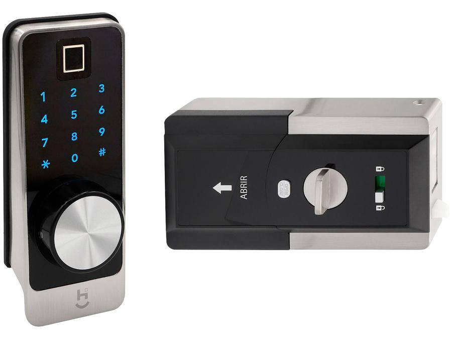 Fechadura Biométrica Geonav Hi Home Intelligence - HISLFD10B com Senha Interna e Externa de Sobrepor