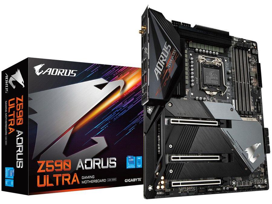 Placa Mãe Gigabyte Z590 Aorus Ultra Intel - LGA 1200 DDR4 ATX